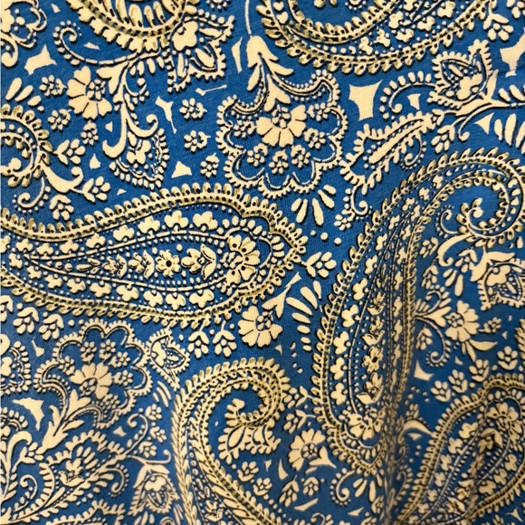 J. Jill Blue and White Paisley Shift Dress Large Petite - Vacation, summer - Picture 6 of 6